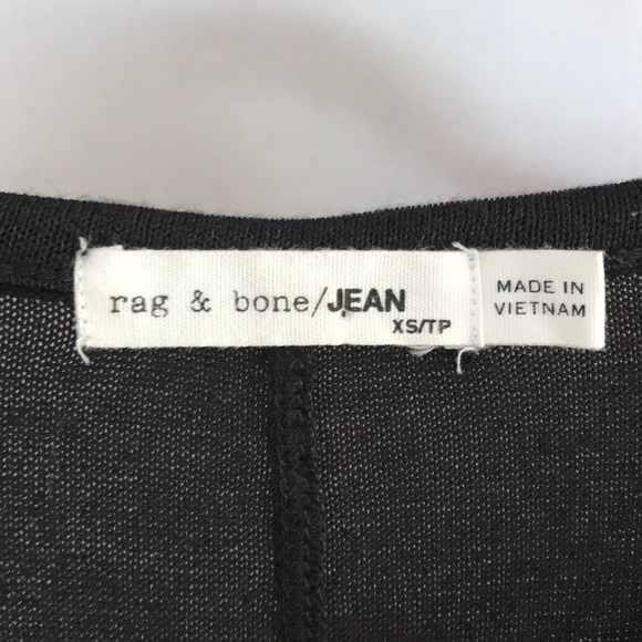 RAG & BONE Black Cold Shoulder Long Sleeve Top - Picture 7 of 8